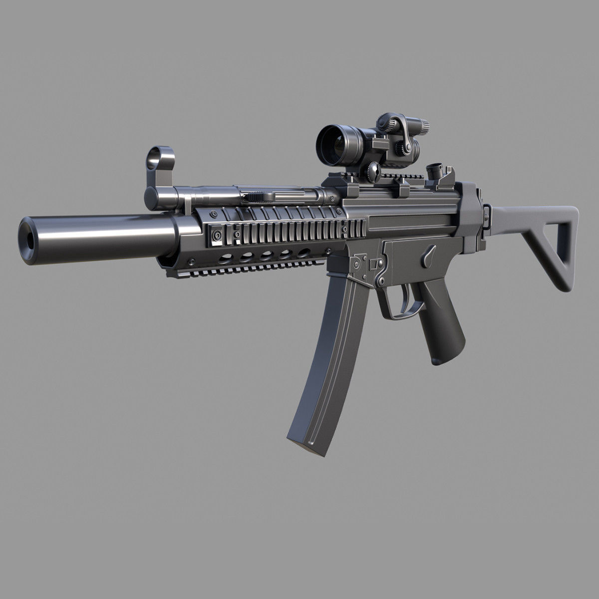 Mp5 UMP High-Poly model 3D model