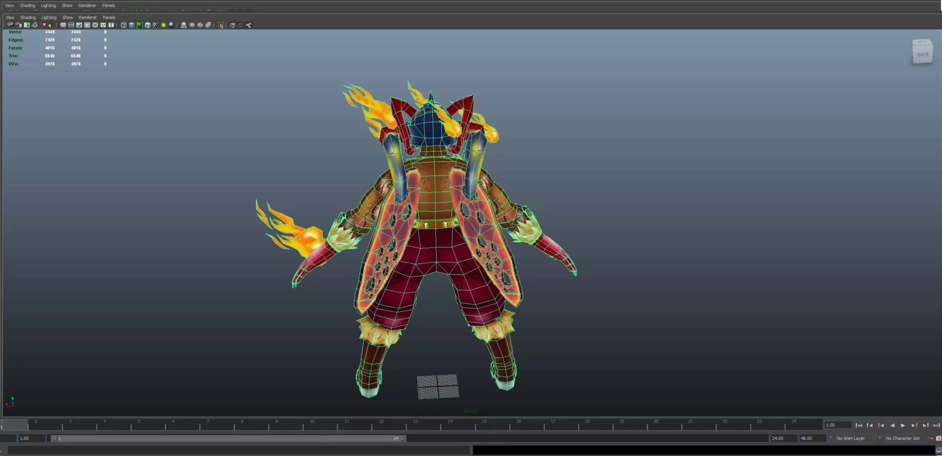 Japannese Oni One Low-poly 3D model
