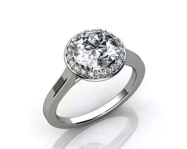 Solitaire Diamond Round Ring