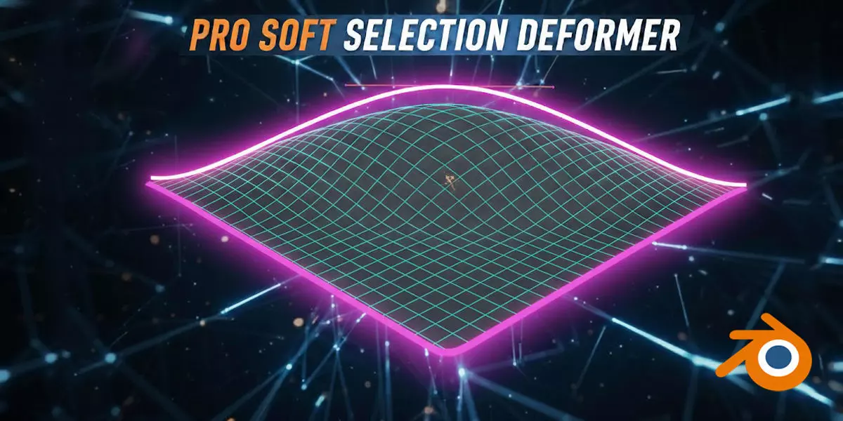 Pro Soft Selection Curve Deformer for Blender 3D model
