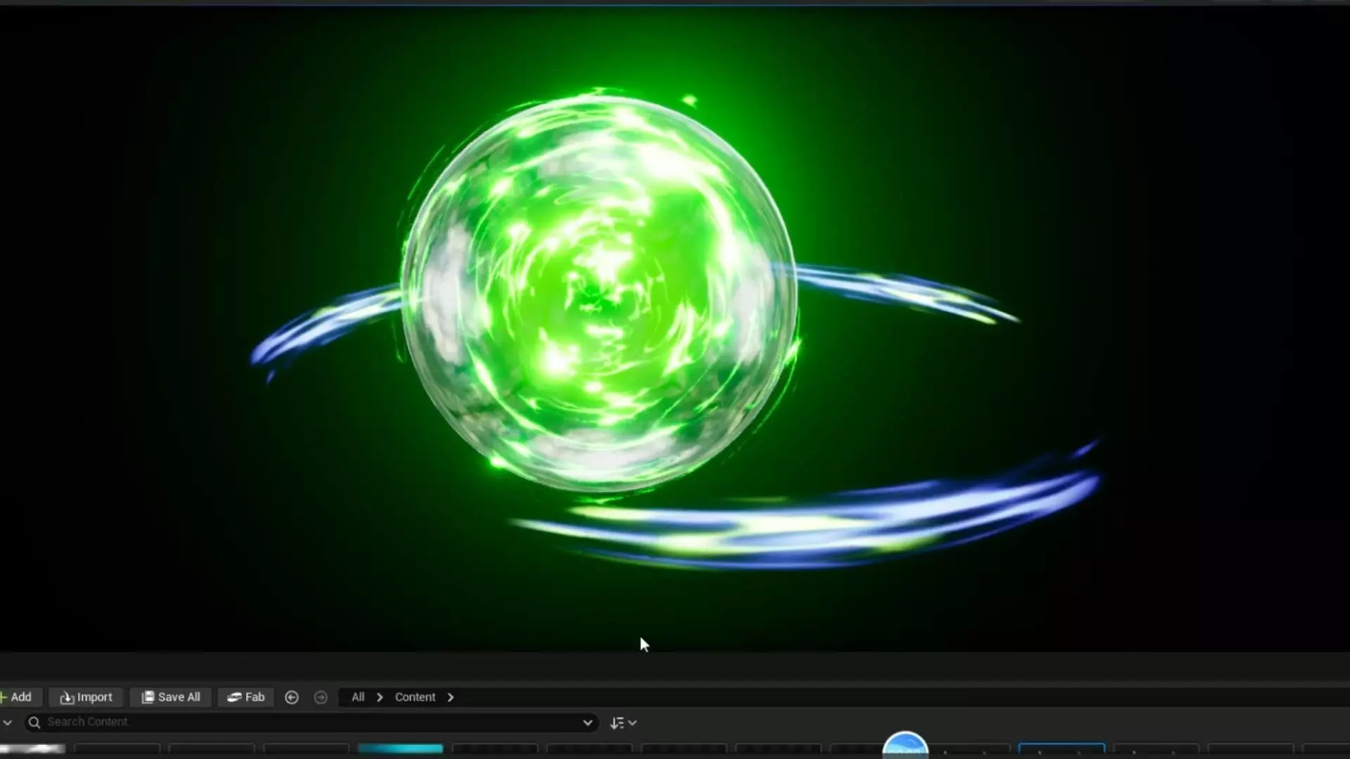 Unreal Engine 5 Magical VFX Energy Orbs effect animation 3D model