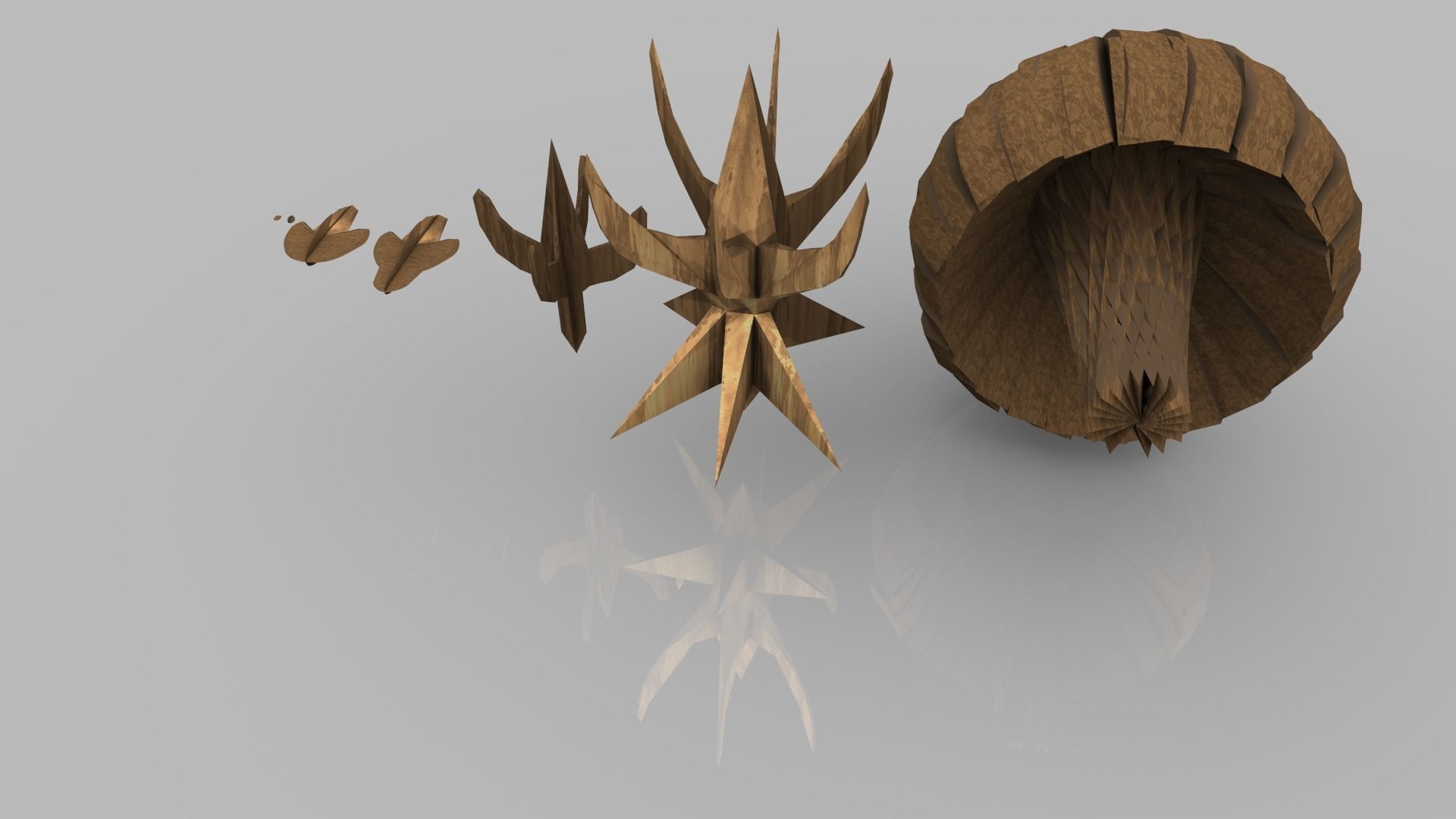 Heneturianer Pack 1 Low-poly 3D model_2