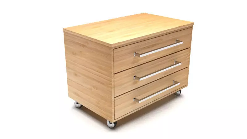 Wooden Drawer Free 3D model