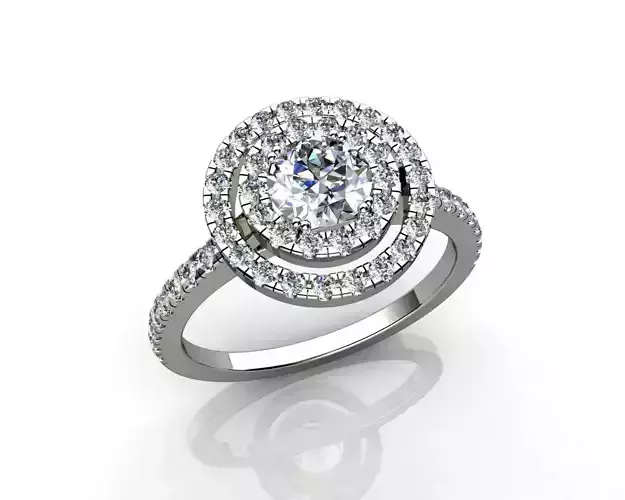 With Diamonds And White Gold Ring