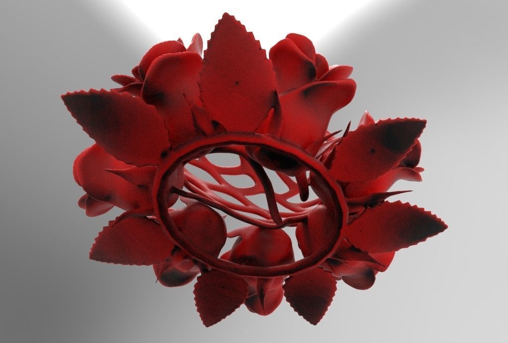 Heart and Roses for 3d printing 3D print model_8