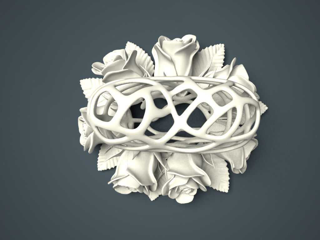 Heart and Roses for 3d printing 3D print model_6