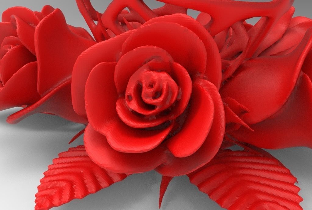 Heart and Roses for 3d printing 3D print model_9