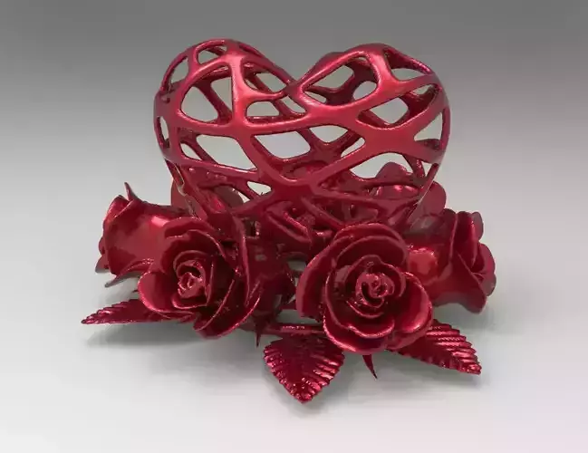 Heart and Roses for 3d printing