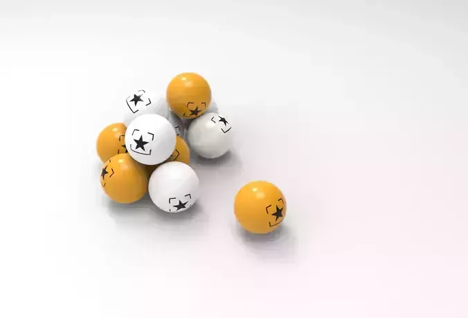 Ping Pong Ball Low-poly 3D model