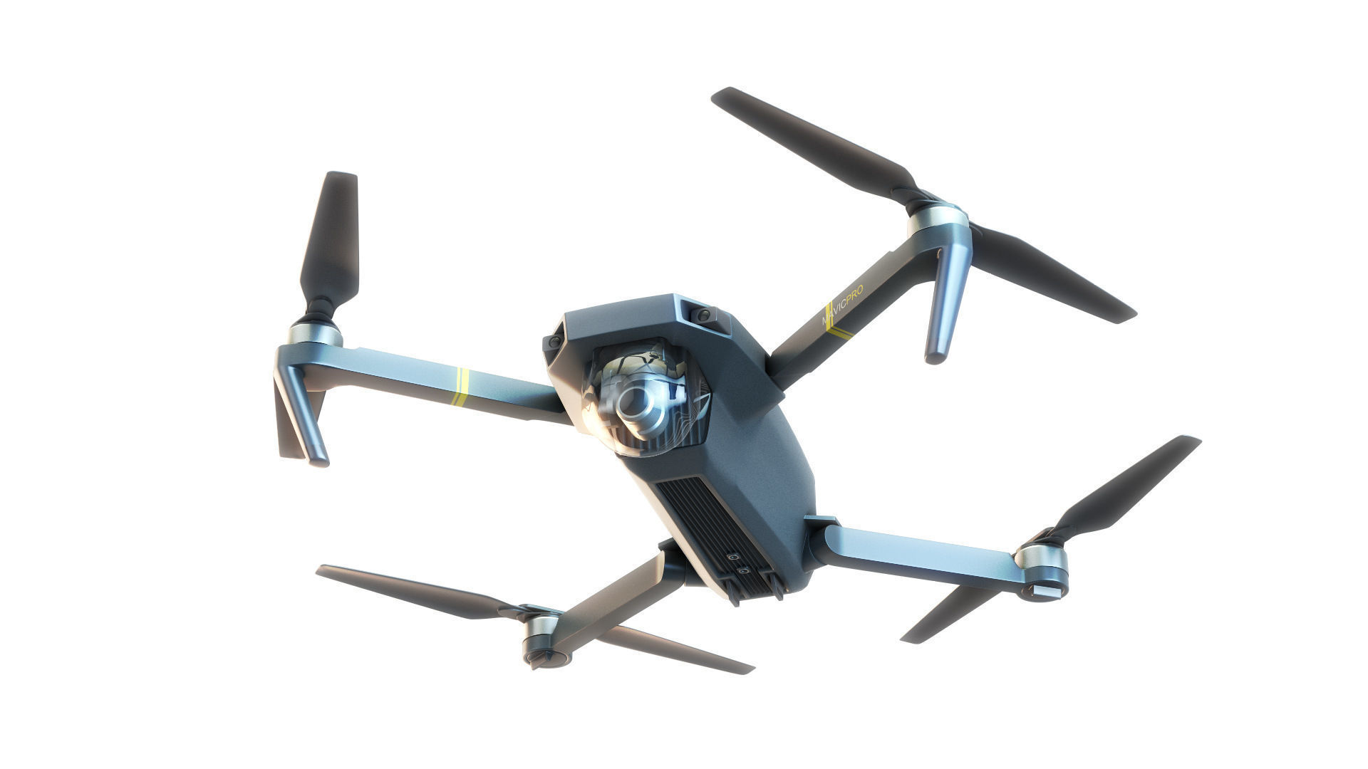 DJI Mavic Pro Drone 3d model vray realistic Low-poly 3D model_1