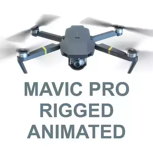 DJI Mavic Pro Drone 3d model vray realistic Low-poly 3D model