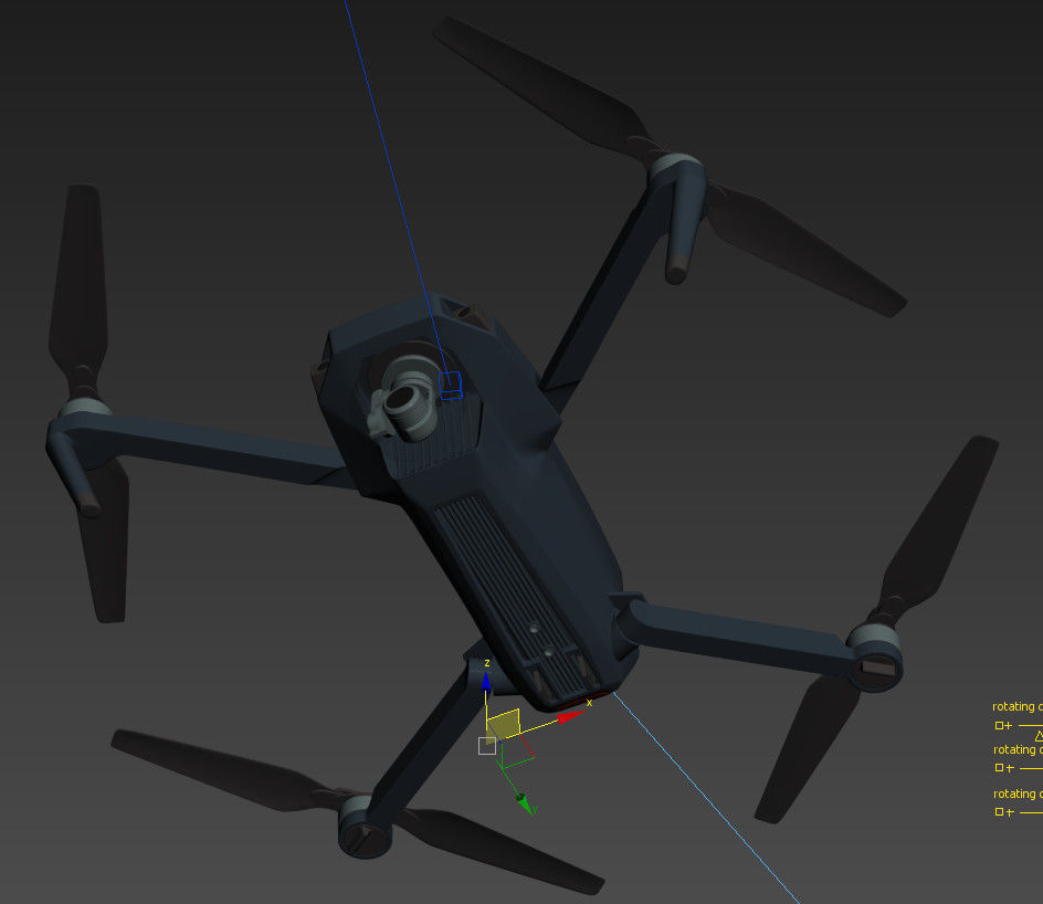 DJI Mavic Pro Drone 3d model vray realistic Low-poly 3D model_13