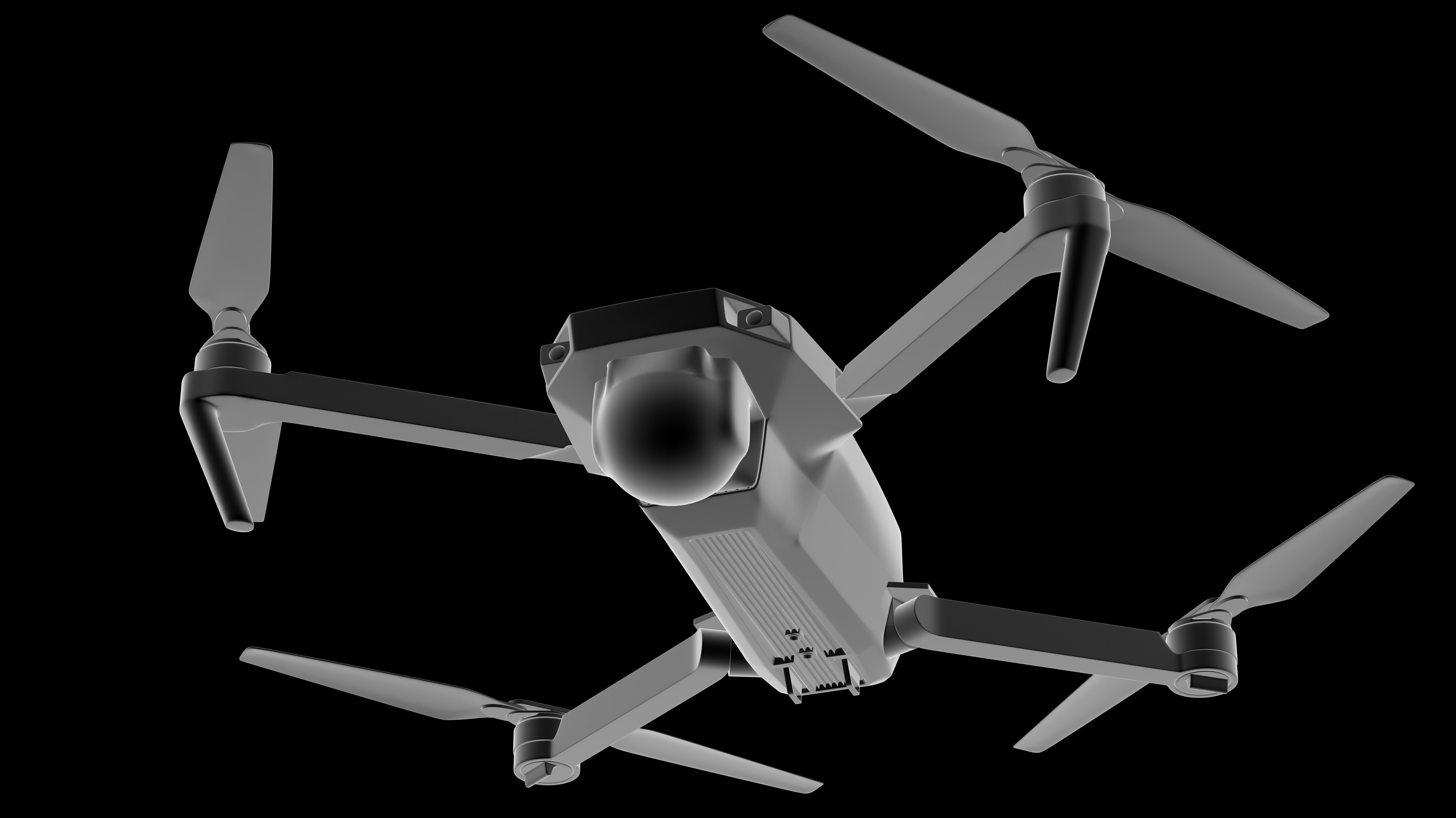 DJI Mavic Pro Drone 3d model vray realistic Low-poly 3D model_7
