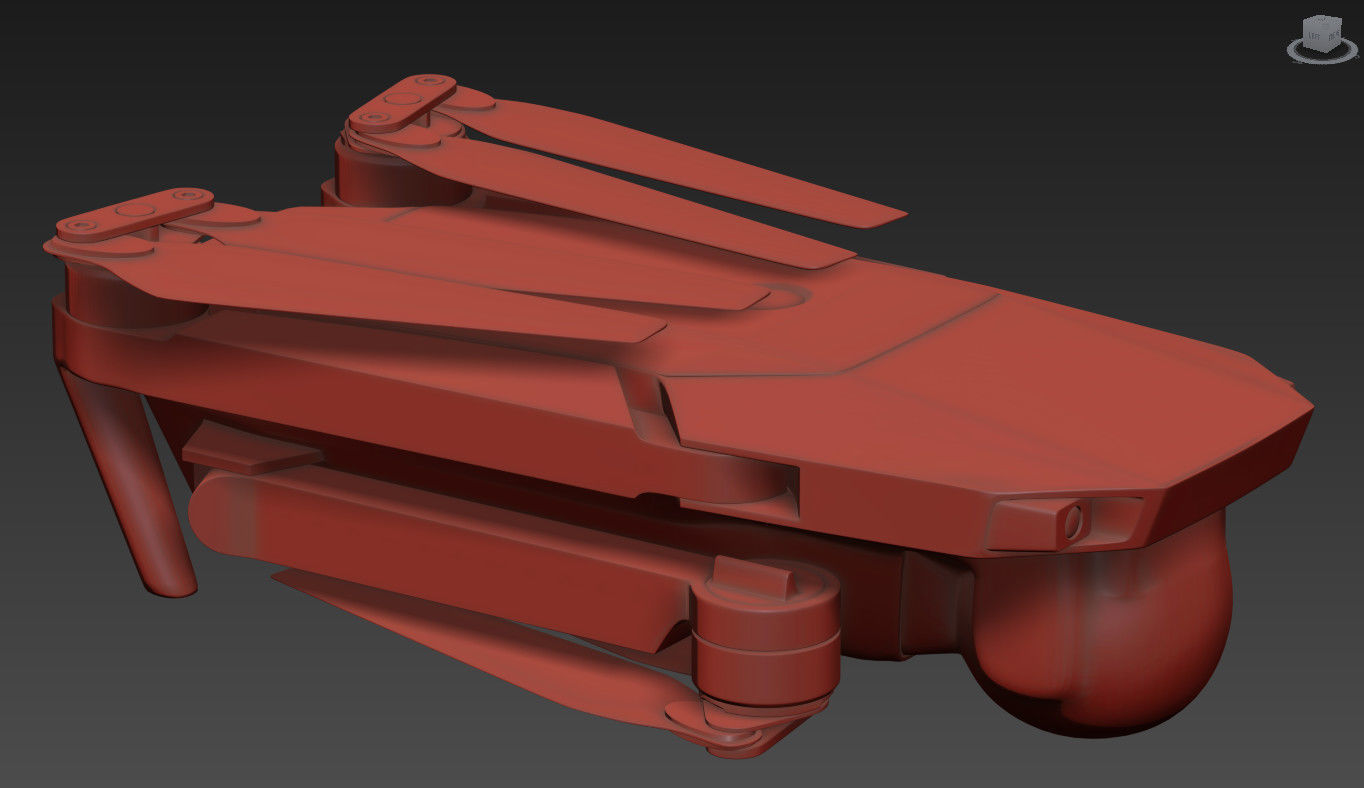 DJI Mavic Pro Drone 3d model vray realistic Low-poly 3D model_10