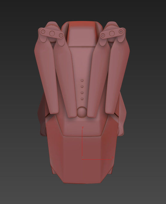 DJI Mavic Pro Drone 3d model vray realistic Low-poly 3D model_9