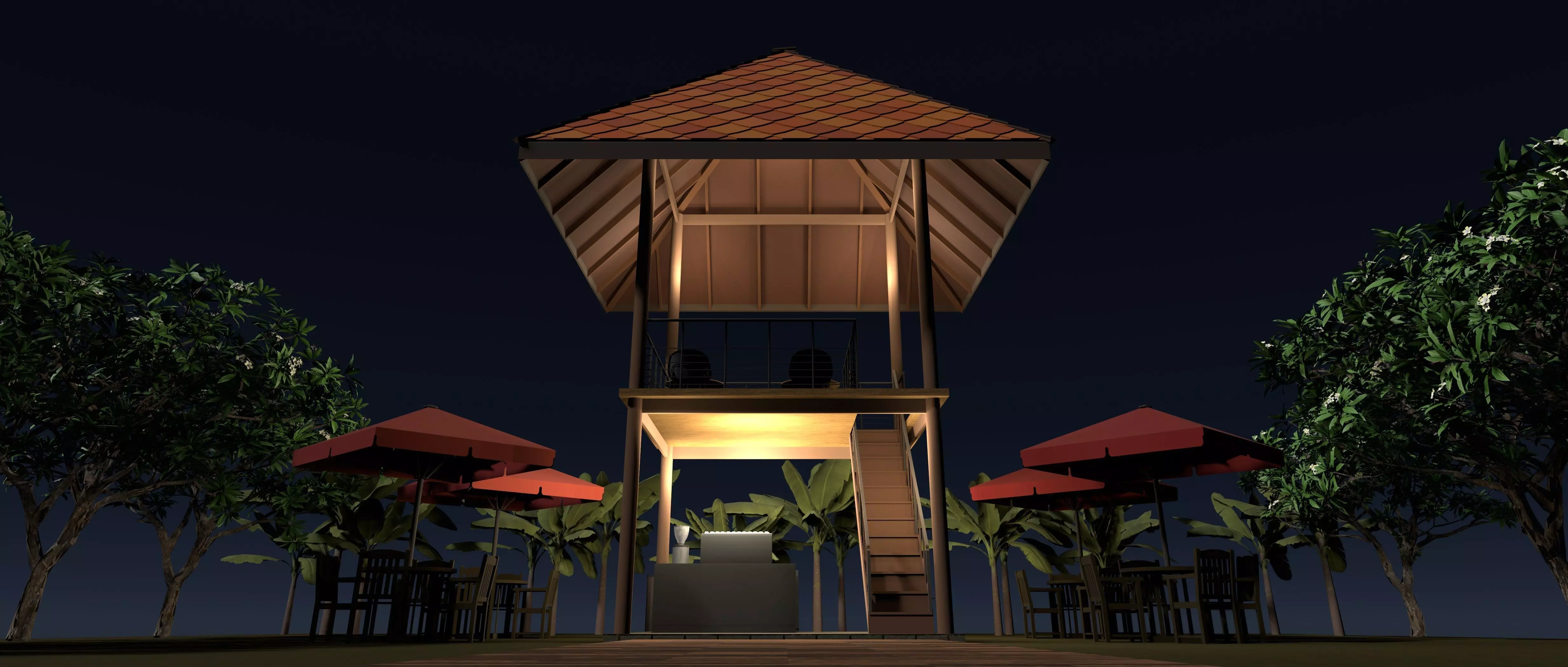 Tropical cafe 26T01 3D model