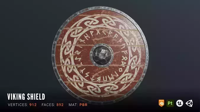 Viking Shield - Game Ready PBR Asset