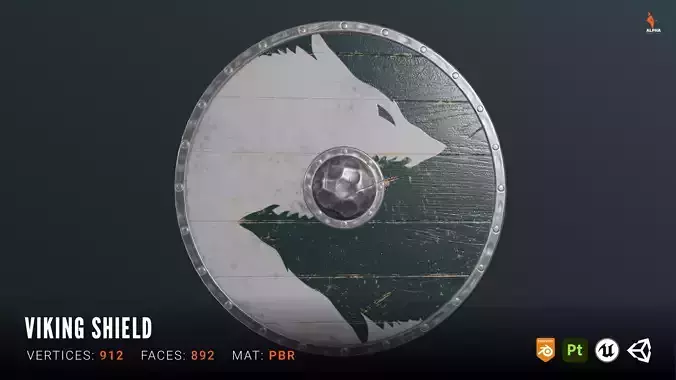 Viking Shield - Game Ready PBR Asset