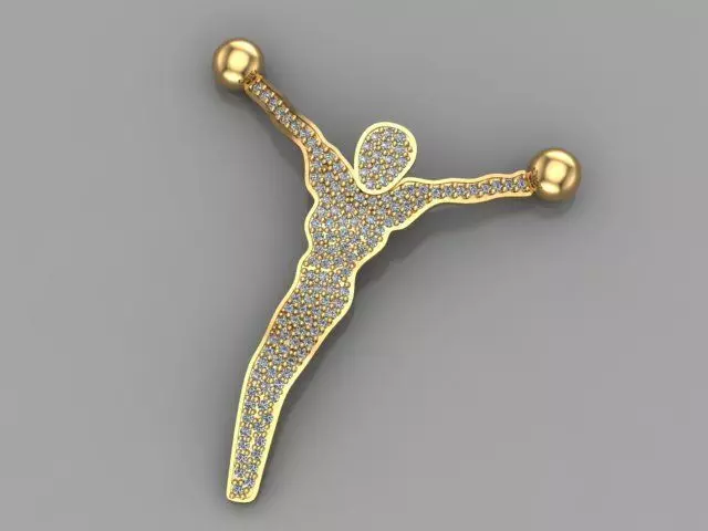 Crucifix studded with diamonds 3D print model