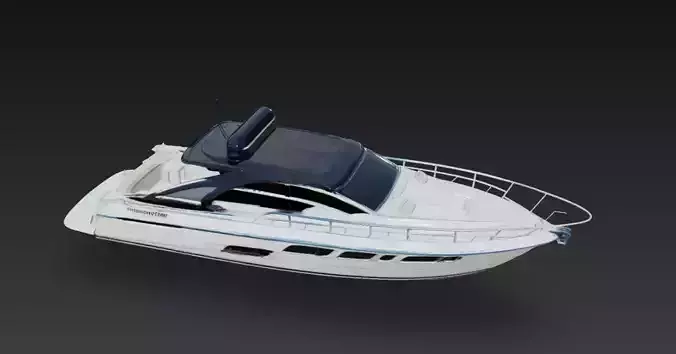 Modern Luxury Motor Yacht Cabin Cruiser 3D Model