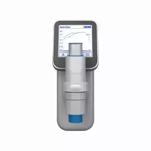 Detailed 3D Spirometer with Flow Sensor and LCD Screen