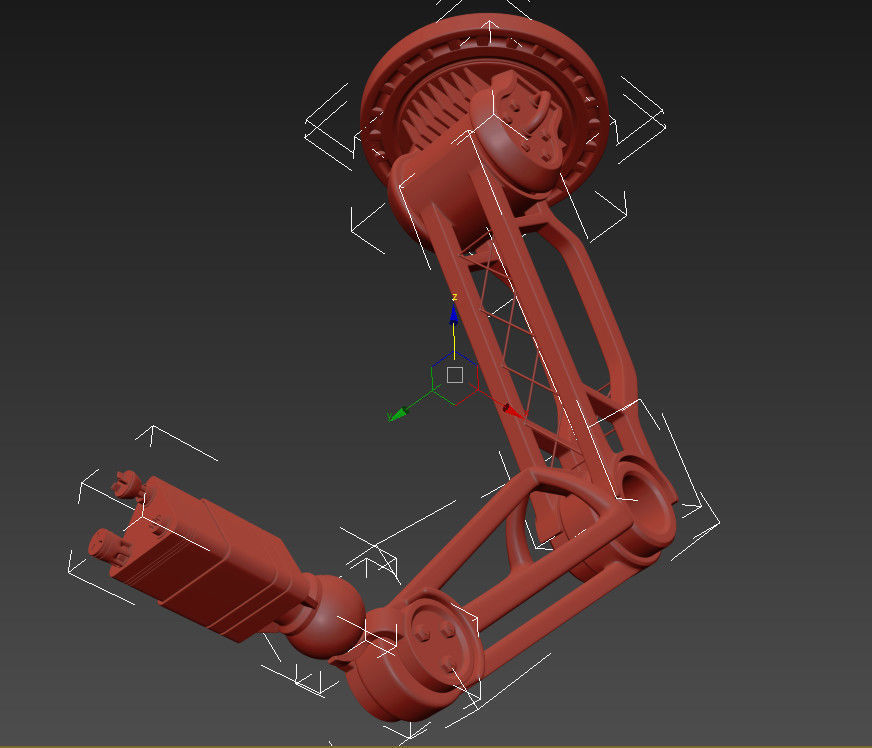 sci-fi robotic arm rigged animated - 3d vray scene 3D model_1