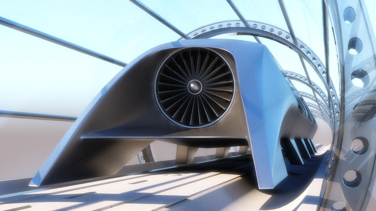 Hyperloop transport 3d model - Vray realistic 3D model_7