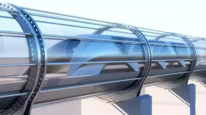 Hyperloop transport 3d model - Vray realistic 3D model