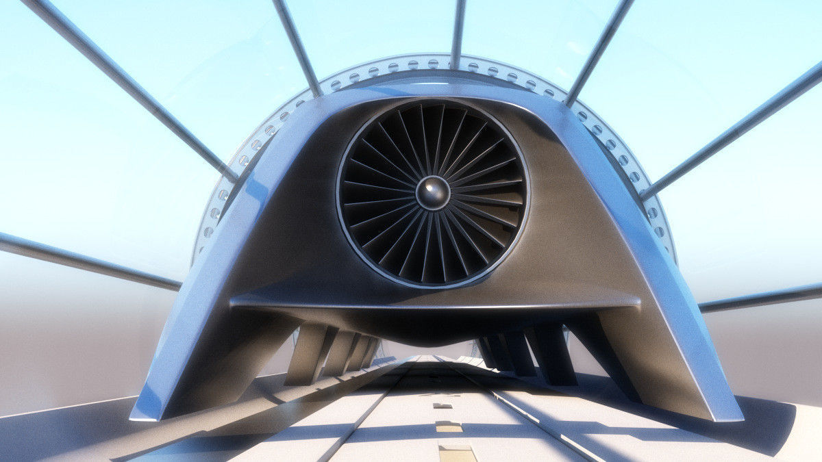 Hyperloop transport 3d model - Vray realistic 3D model_10