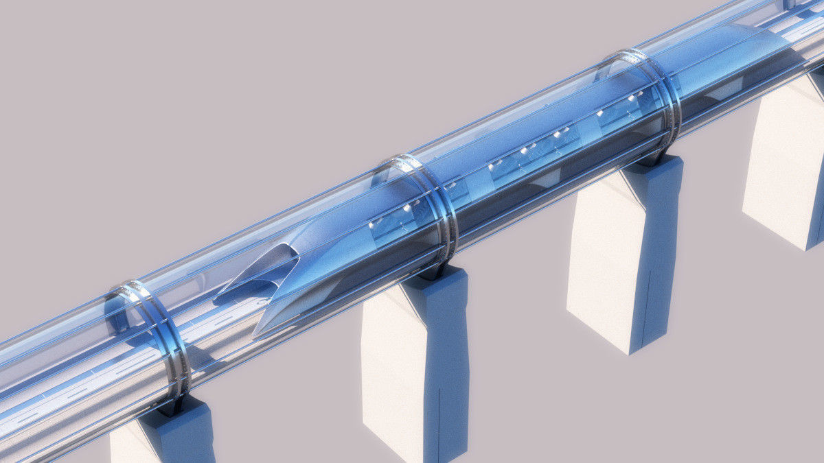 Hyperloop transport 3d model - Vray realistic 3D model_6