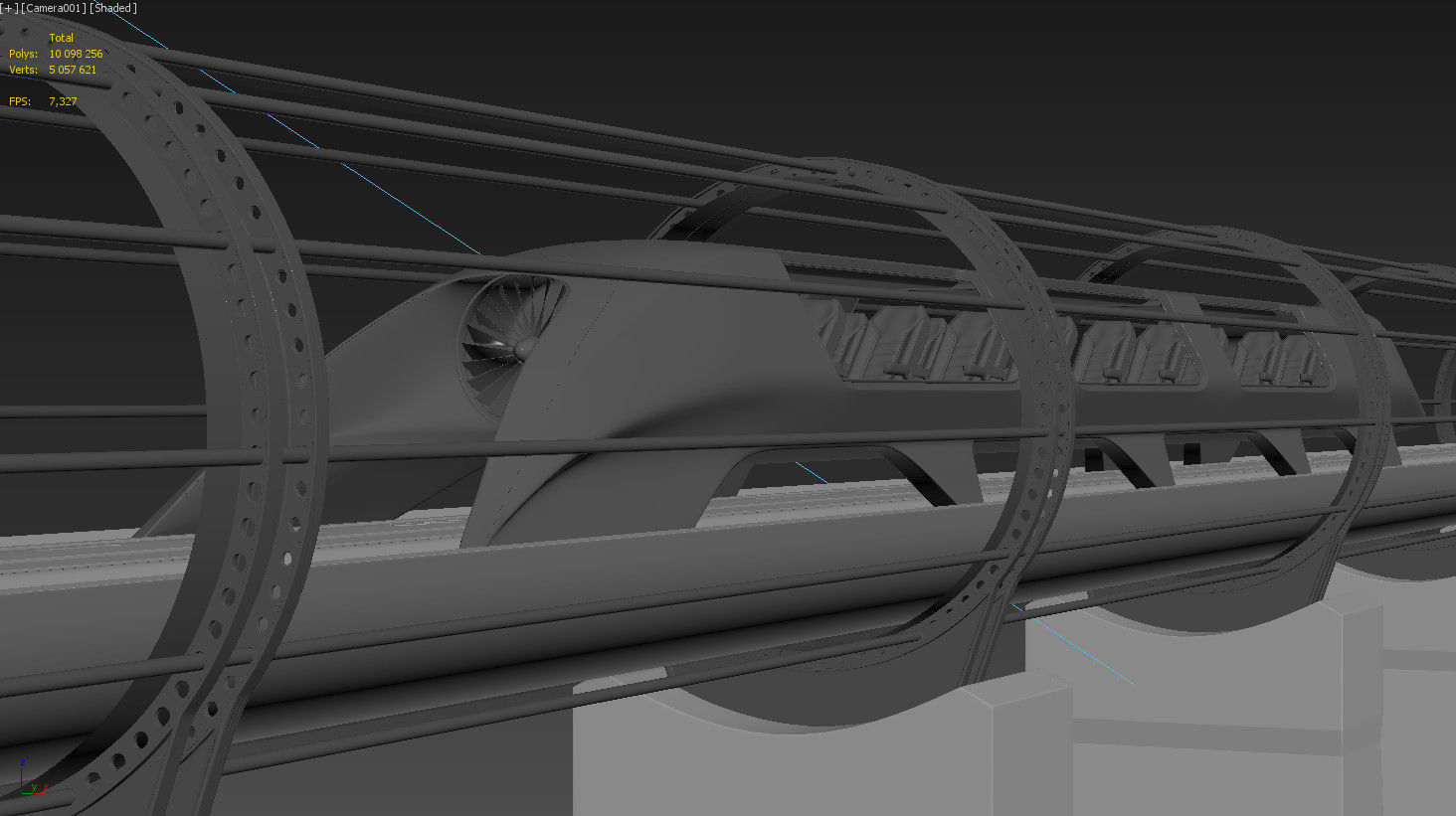 Hyperloop transport 3d model - Vray realistic 3D model_17