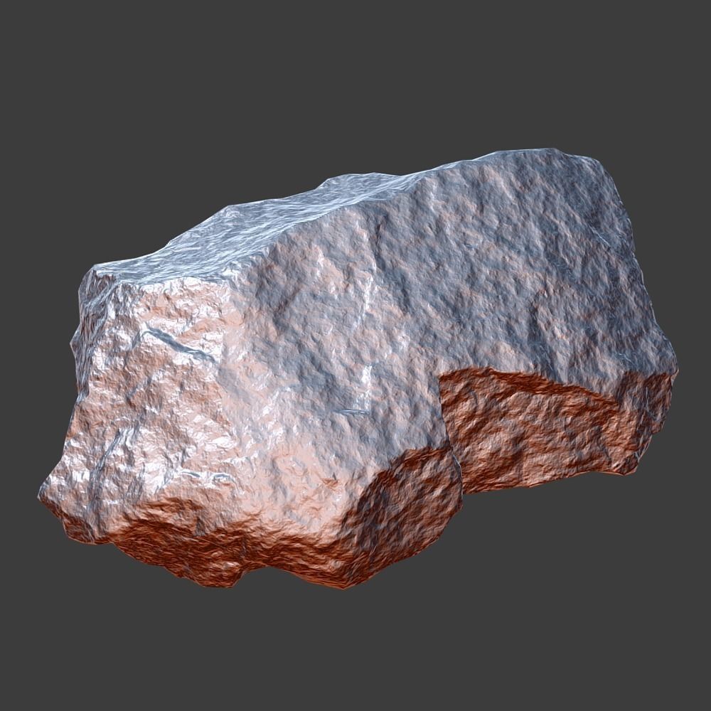 Hazel Stone Low-poly 3D model_4