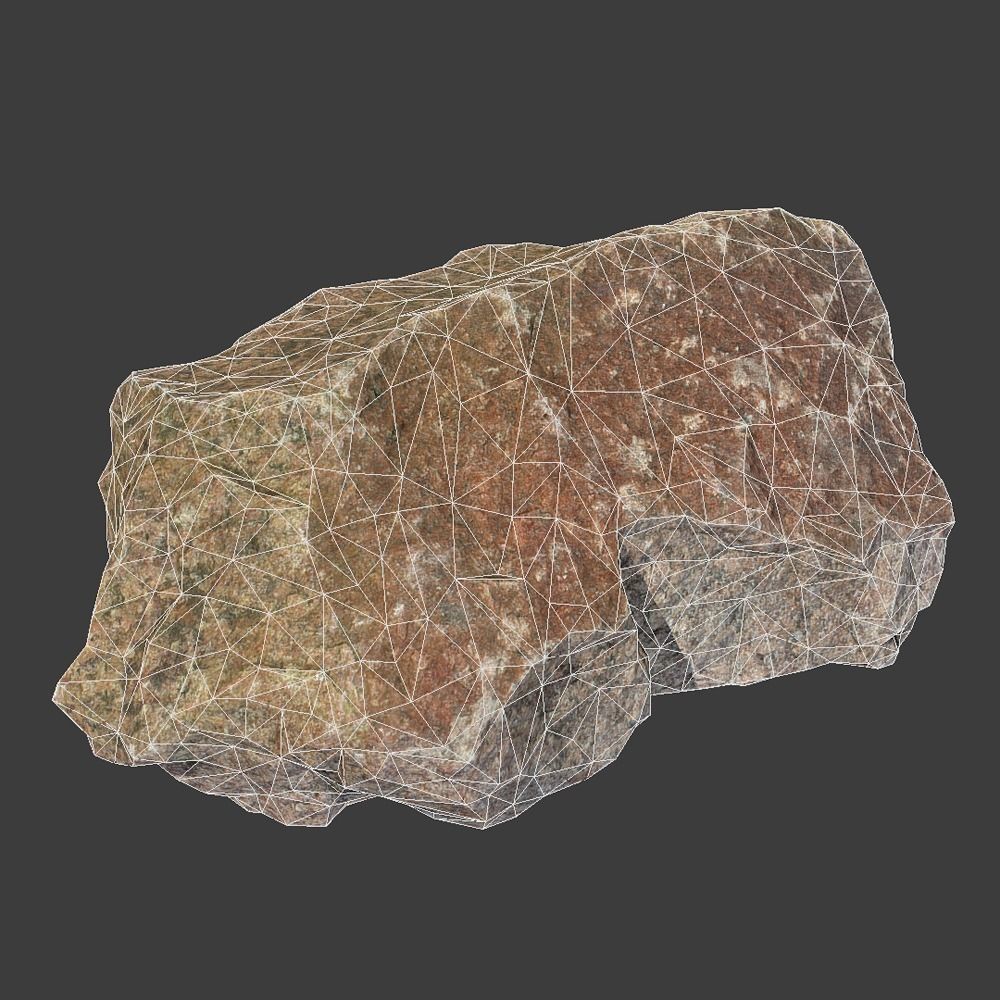 Hazel Stone Low-poly 3D model_2