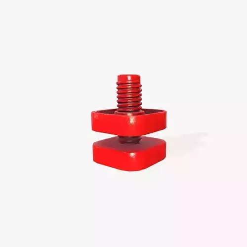 Plastic Nuts and Bolts A5 Low-poly 3D model