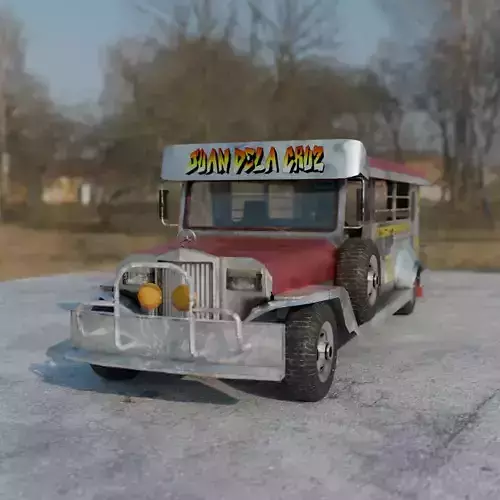 Filipino Jeepney Low Poly - PBR - Game Ready Low-poly 3D model