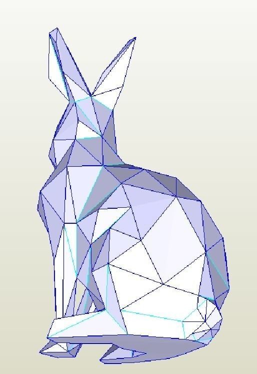 Watchfull Bunny 302 Faces 3D print model_2