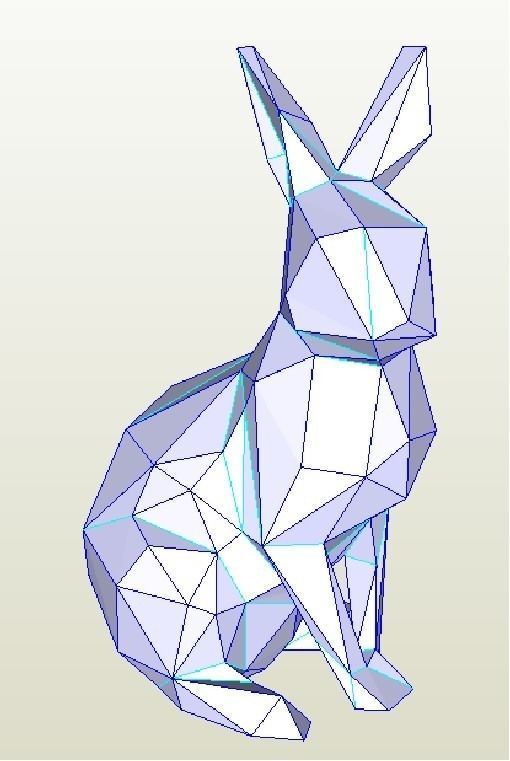Watchfull Bunny 302 Faces 3D print model_3