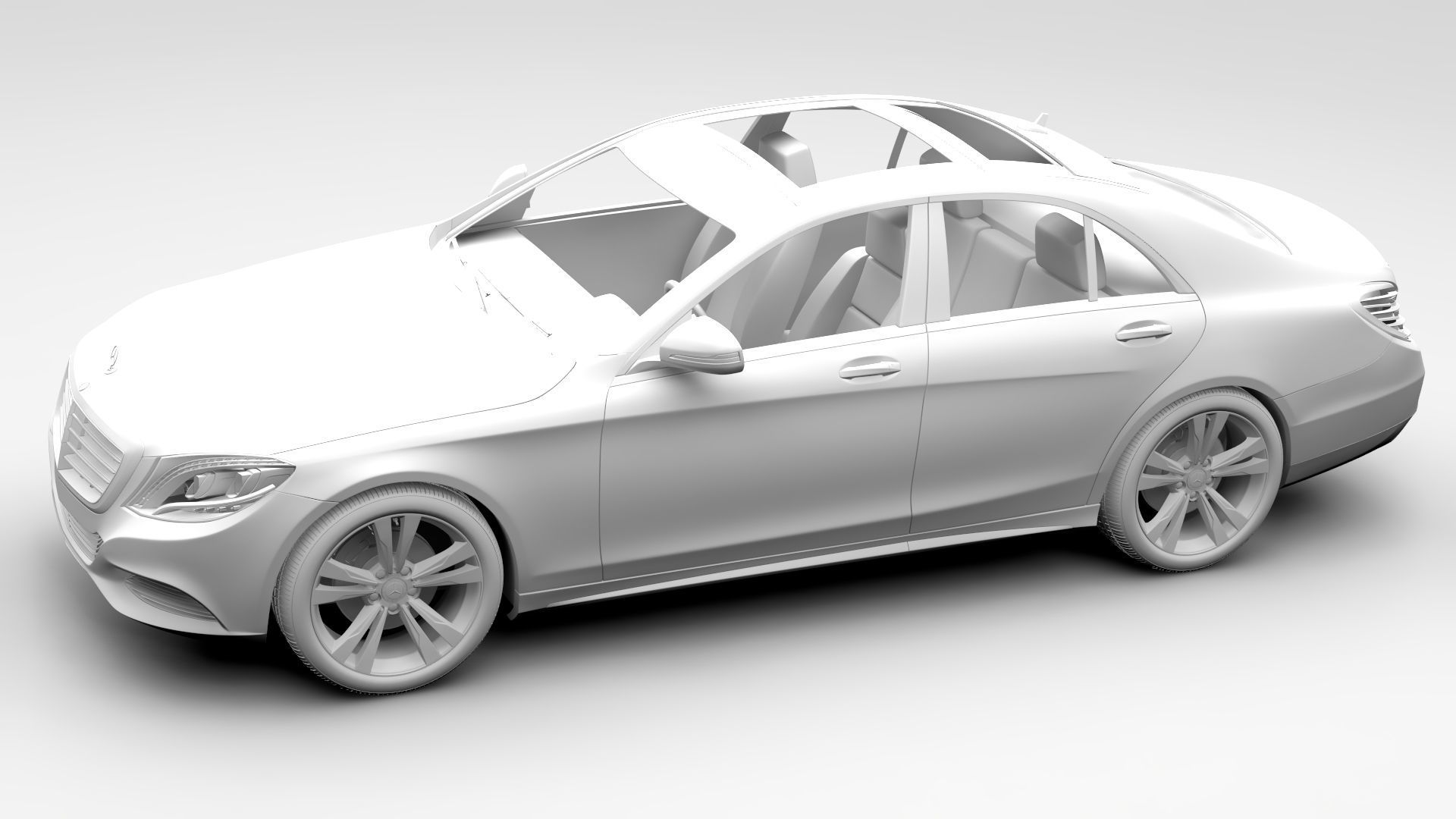 Mercedes Benz S 300 BlueTec Hybrid W222 2016 3D model_18