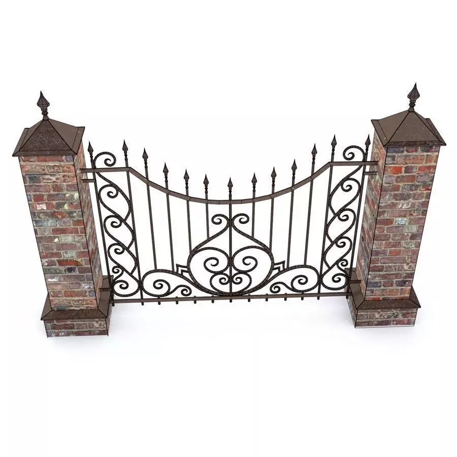 Wrought Fence Low-poly 3D model