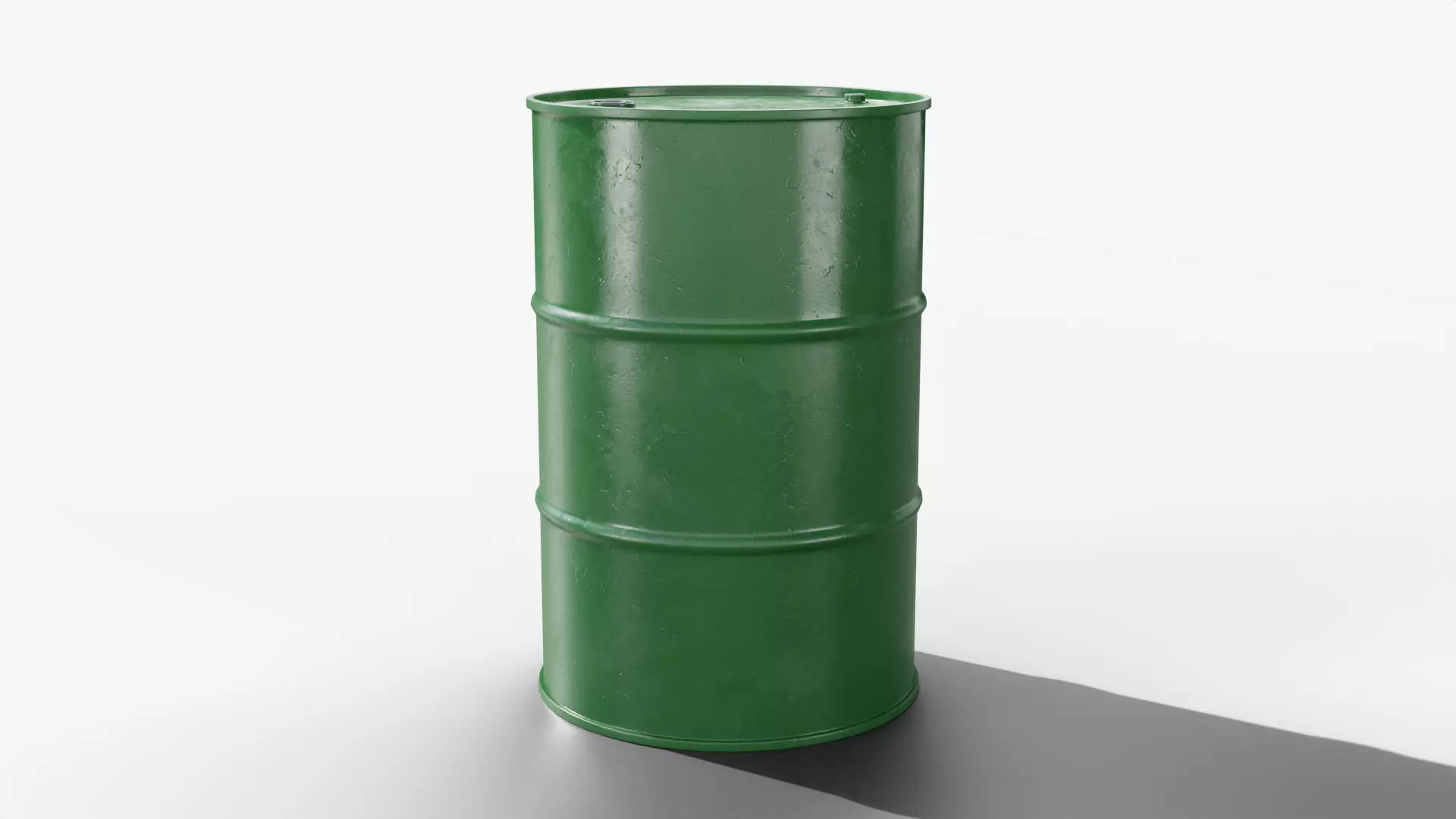 Steel Barrel - Green - Clean 3D model