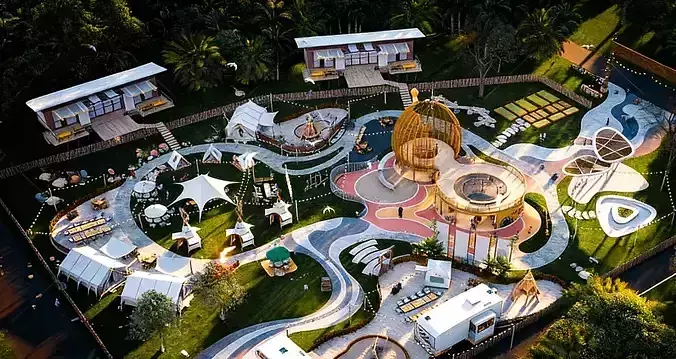 Camping Park Low-poly 3D model