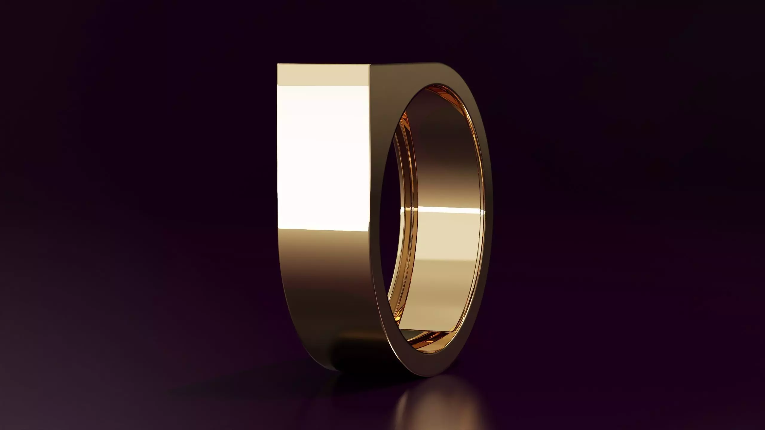 free form square ring N09 54EU SIZE 3D print model