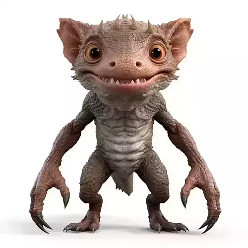 Approachable Cave-Dweller 3D Character