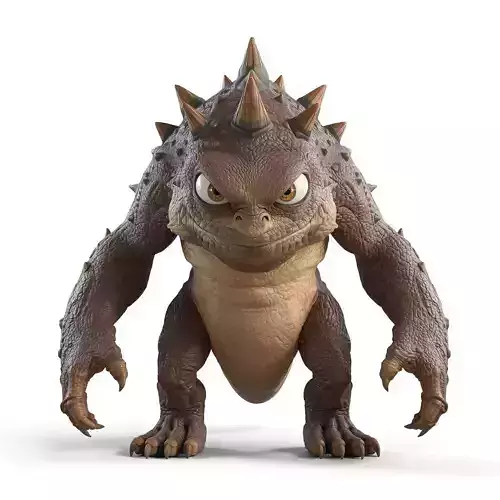 Sturdy Cave Guardian 3D Character