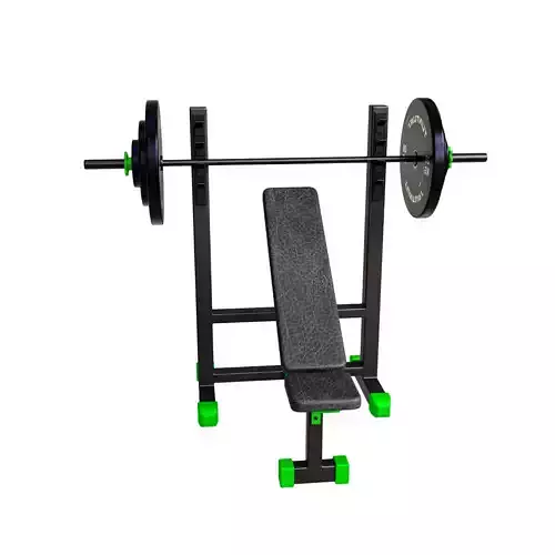 Incline Bench Press Machine Low-poly 3D model