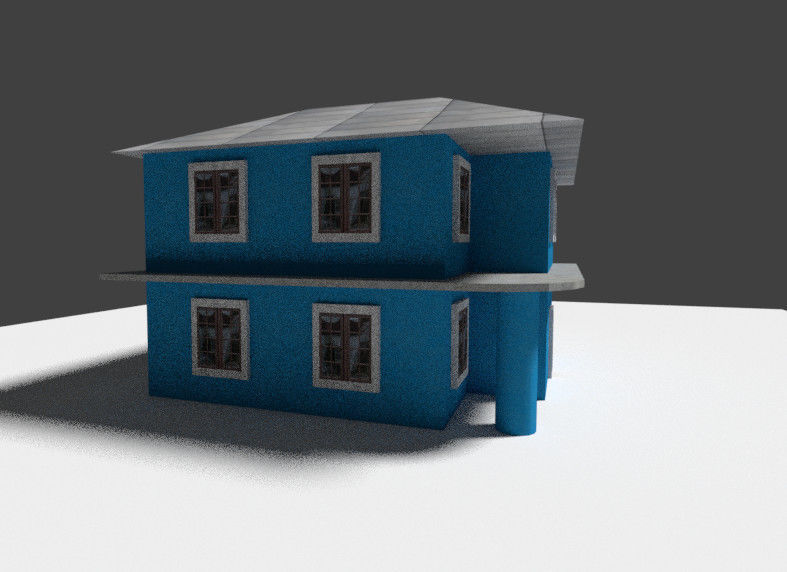 Low Poly House Low-poly 3D model_3