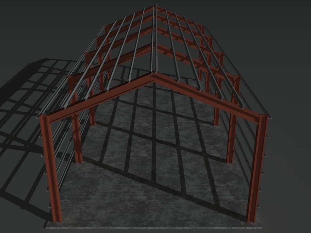 Building Frames Low-poly 3D model_7