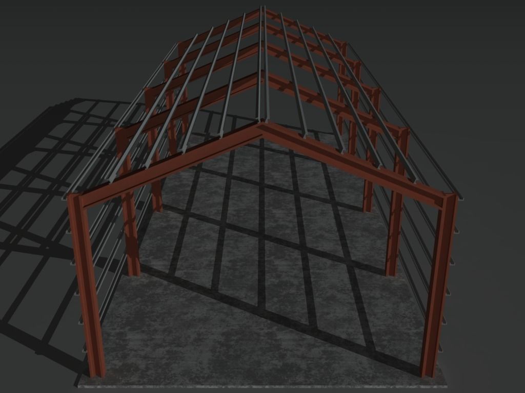 Building Frames Low-poly 3D model_3
