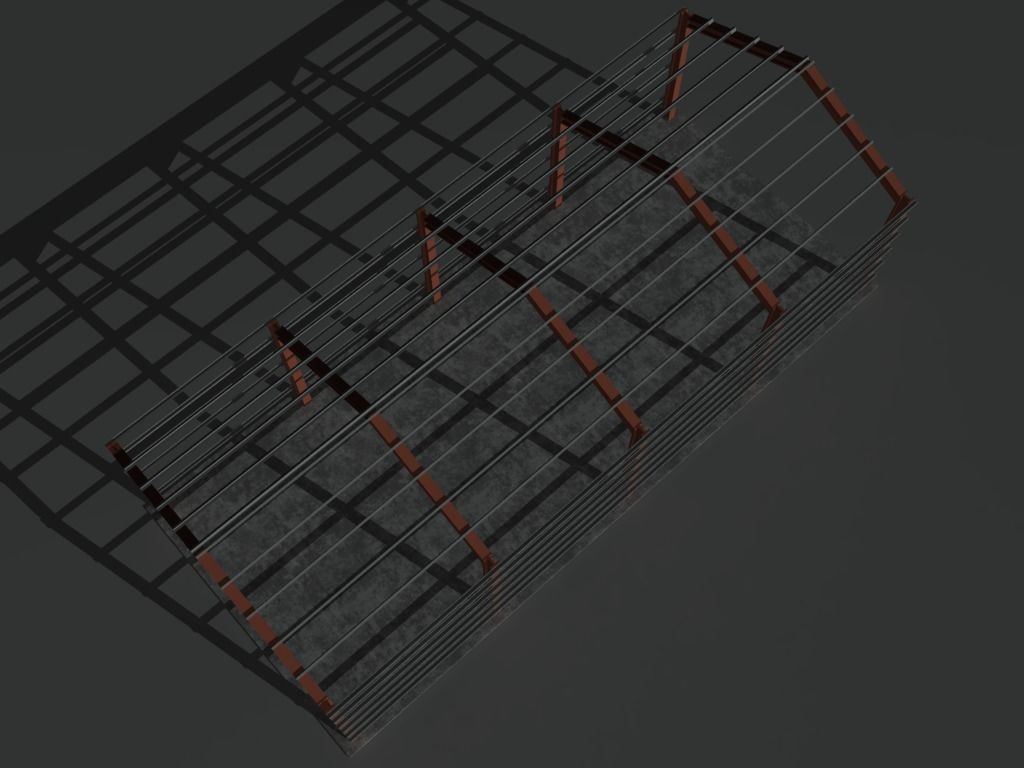 Building Frames Low-poly 3D model_9
