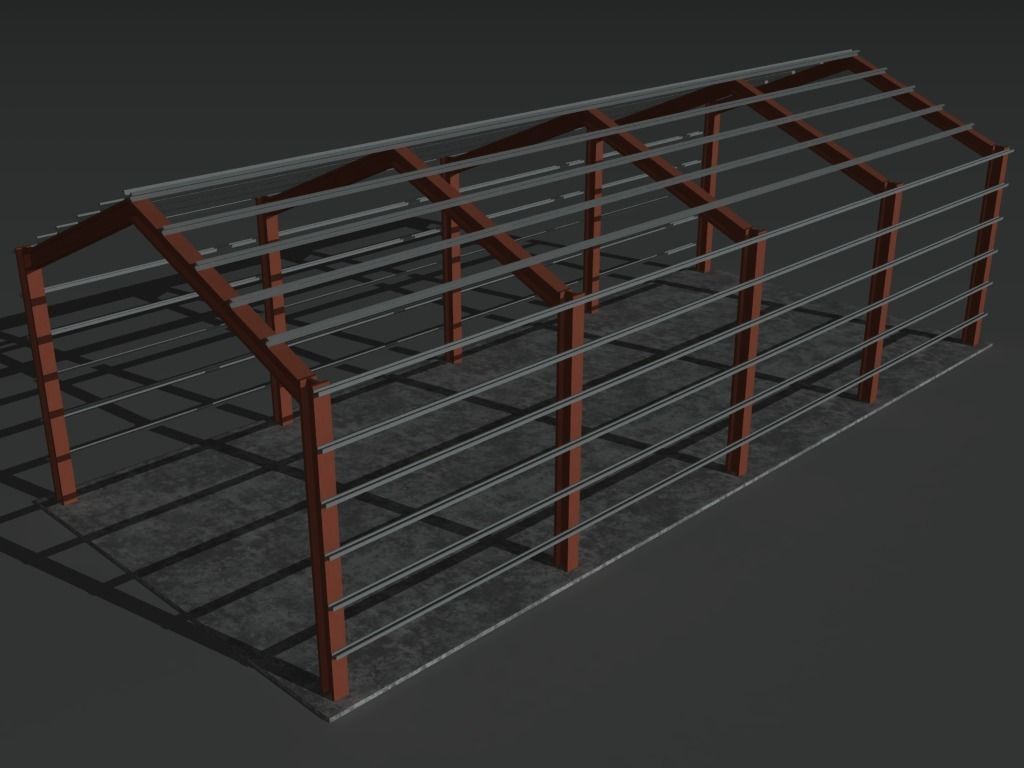 Building Frames Low-poly 3D model_8